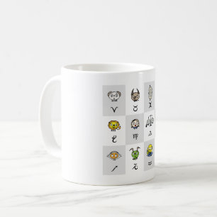 Fun Zodiac Astrological Characters Coffee Mug