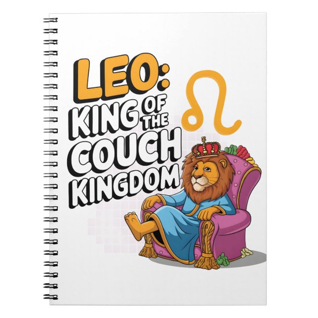 Fun Zodiac Leo design Notebook (Front)