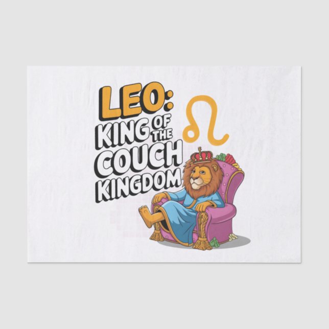 Fun Zodiac Leo design Tissue Paper (Front)