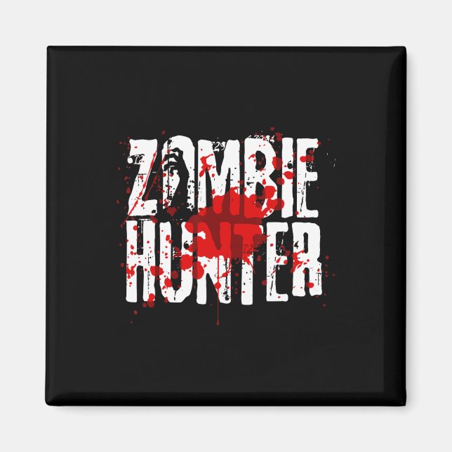 Fun Zombie Hunter Design For Boys Girls Halloween  Magnet (Front)