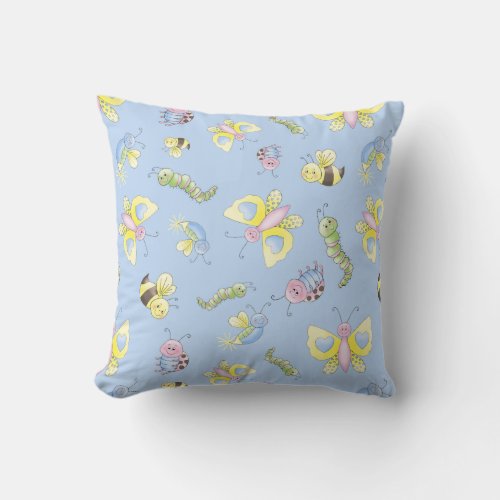 FunBugs Throw Pillow