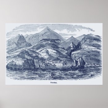 Funchal  Madeira Vintage Print by missprinteditions at Zazzle