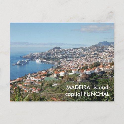 Funchal view Madeira island Postcard