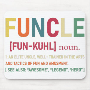Funcle Funny Uncle Definition, Awesome Legend Hero Mouse Pad