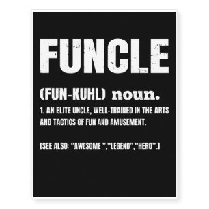 Funcle Funny Uncle Definition Temporary Tattoos