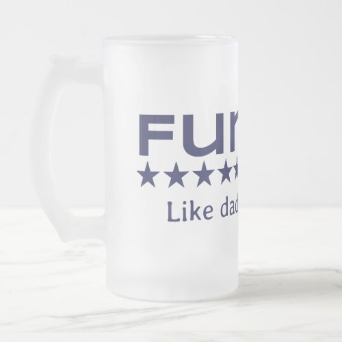 Funcle Like Dad But Cooler Frosted Glass Beer Mug