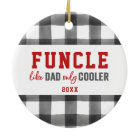 Funcle Personalized Funny Uncle Checkered Plaid
