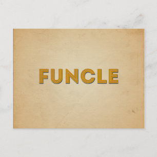 Funcle Retro Inspired Typography Postcard