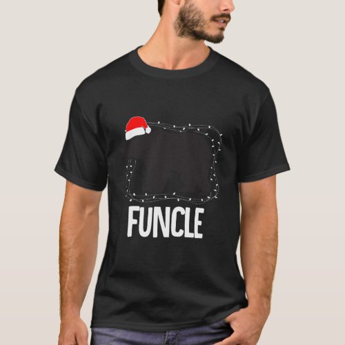 Funcle Santa Hat Christmas Bear Matching Family T_Shirt