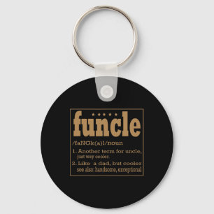 Funcle T Shirt Like A Dad Only Cooler Keychain