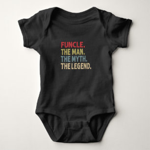 Funcle the Man the Myth the Legend Funny Baby Bodysuit