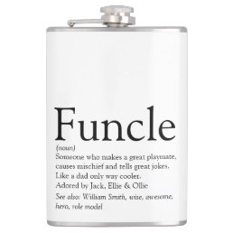 Funcle Uncle Funny Modern Definition Saying Flask