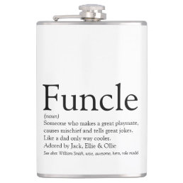 Funcle Uncle Funny Modern Definition Saying Flask