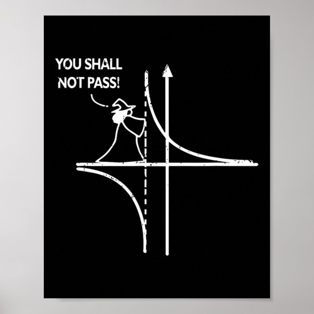 Function Asymptote Geek Math Pun Teacher You Shall Poster (Front)