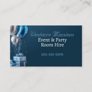 Function Event Party Room Hire Business Card