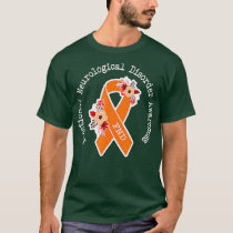 Functional Neurological Disorder Awareness FND Ora T-Shirt