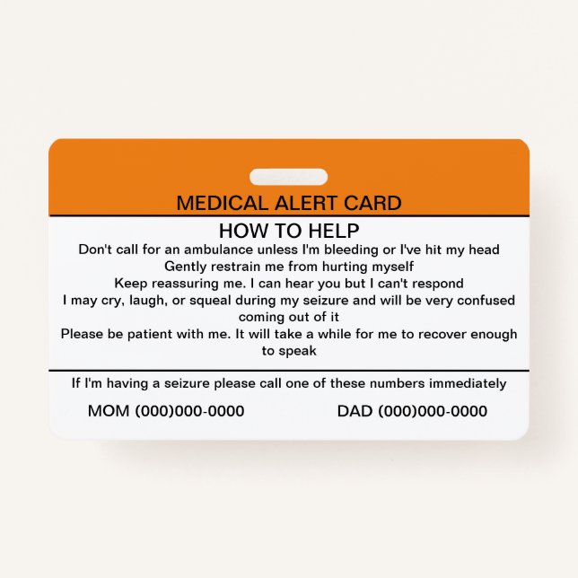 Functional Neurological Disorder Medical Badge (Back)