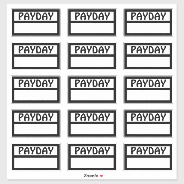 Functional Payday Sticker (Sheet)
