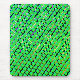 Fund yellow and dark trace, squared bright green. mouse pad