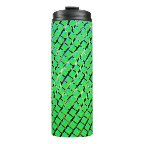 Fund yellow and dark trace squared bright green thermal tumbler