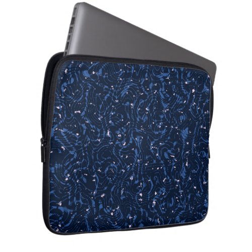 Funda de laptop abstracto azul laptop sleeve