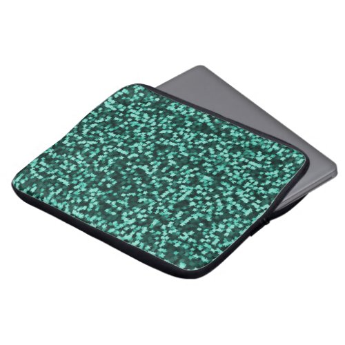 Funda de laptop pequeas manchas verdes laptop sleeve