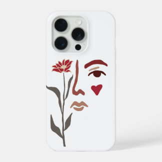 Funda Line Art Rostro iPhone 15 Pro Case