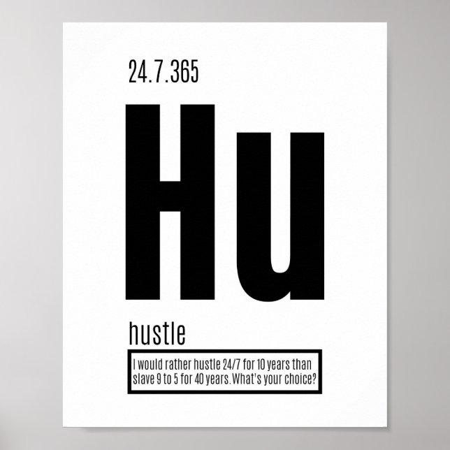 Fundamental Elements of Success - Hustle Poster (Front)
