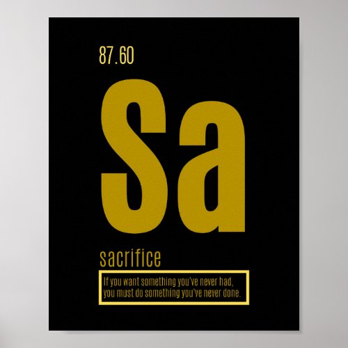 Fundamental Elements of Success  Sacrifice Poster