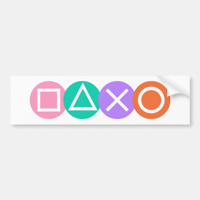 Fundamental Game Symbols Bumper Stickers