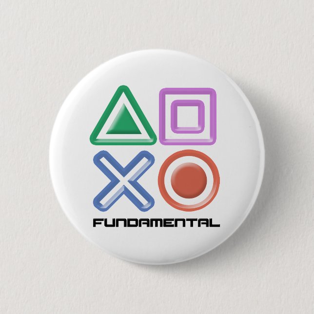 Fundamental Game Symbols Button (Front)