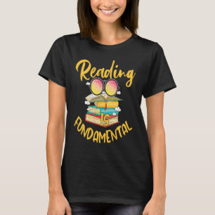 Fundamental Reading Geeky Bookworm Poetry Literatu T-Shirt