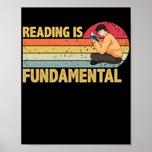 Fundamental Reading Geeky Bookworm Poetry Poster