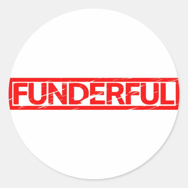 Funderful Stamp Classic Round Sticker (Front)