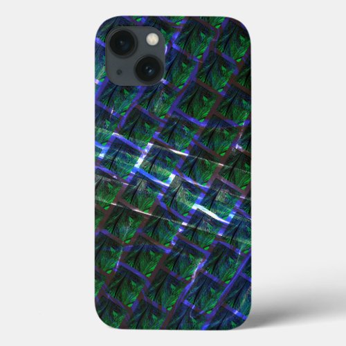 Fundo de imagem verde sob grade escura iPhone 13 case