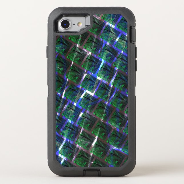 Fundo de imagem verde sob grade escura? otterbox iPhone case (Back)