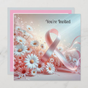 Fundraiser Benefit Pink Ribbon  Invitation
