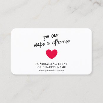 Fundraising Charity Donate Logo Heart Photo Card by TheNYCCabbie at Zazzle