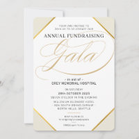 FUNDRAISING GALA elegant modern event ivory gold