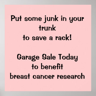 Fundraising Garage Sale Poster