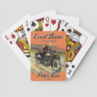 Fundraising Motorcycle Poker Run Vintage Customize Cards