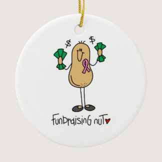 Fundraising Nut T-shirts and Gifts Ceramic Ornament