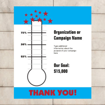Fundraising Progress Chart by Sideview at Zazzle