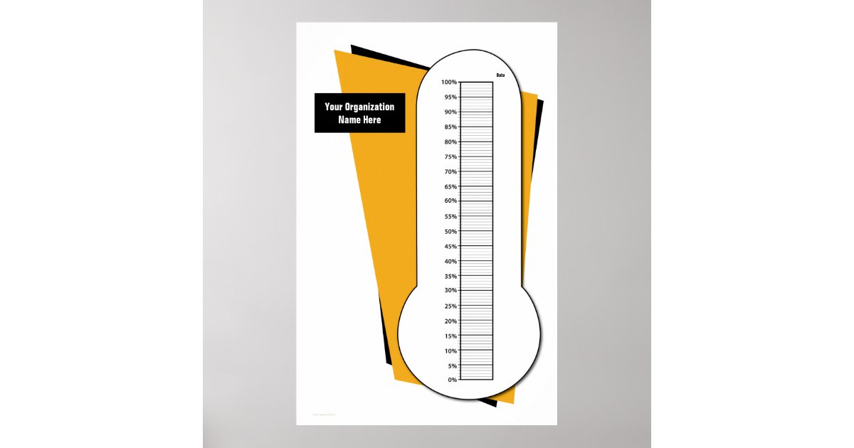 blank fundraiser thermometer