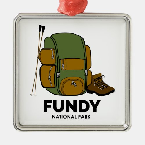 Fundy National Park Backpack Metal Ornament