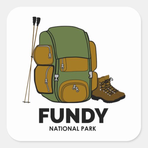 Fundy National Park Backpack Square Sticker