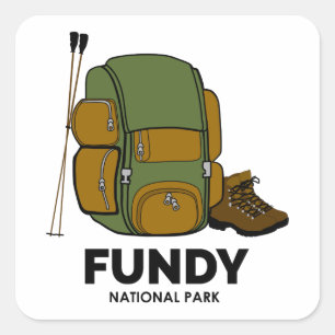 Fundy National Park Backpack Square Sticker