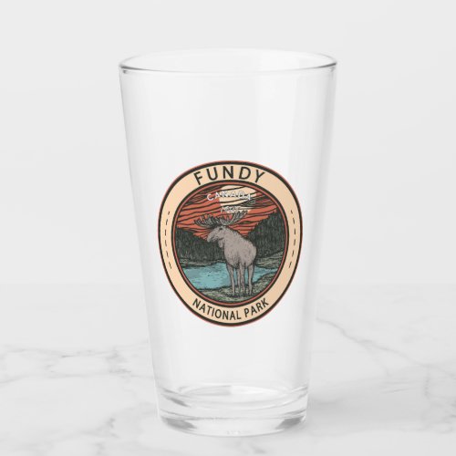 Fundy National Park Canada Moose Badge Glass