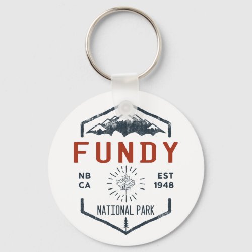 Fundy National Park Canada Vintage Distressed Keychain