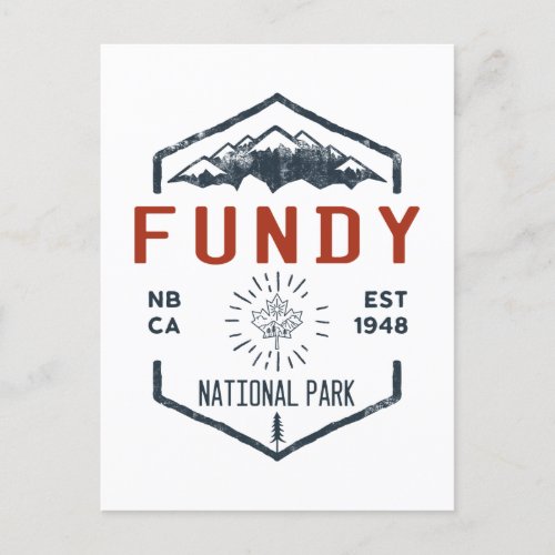 Fundy National Park Canada Vintage Distressed Postcard